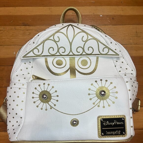 Disney Parks Loungefly It\'s A Small World White and Gold Mini Backpack Bag main image 7
